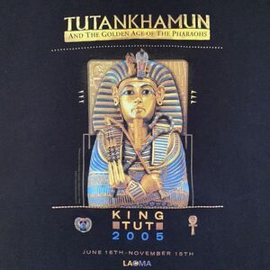 Hanes Authentic King Tut Pharaon Shirt Lama 2005 Museum T - Shirt Size XL